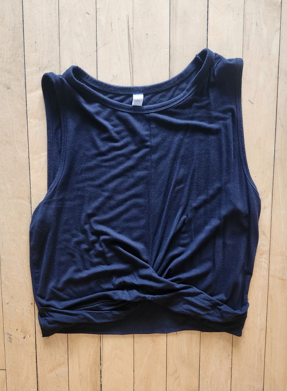 Alo Yoga Cover Twist Tank Top, Black, Women's Size M